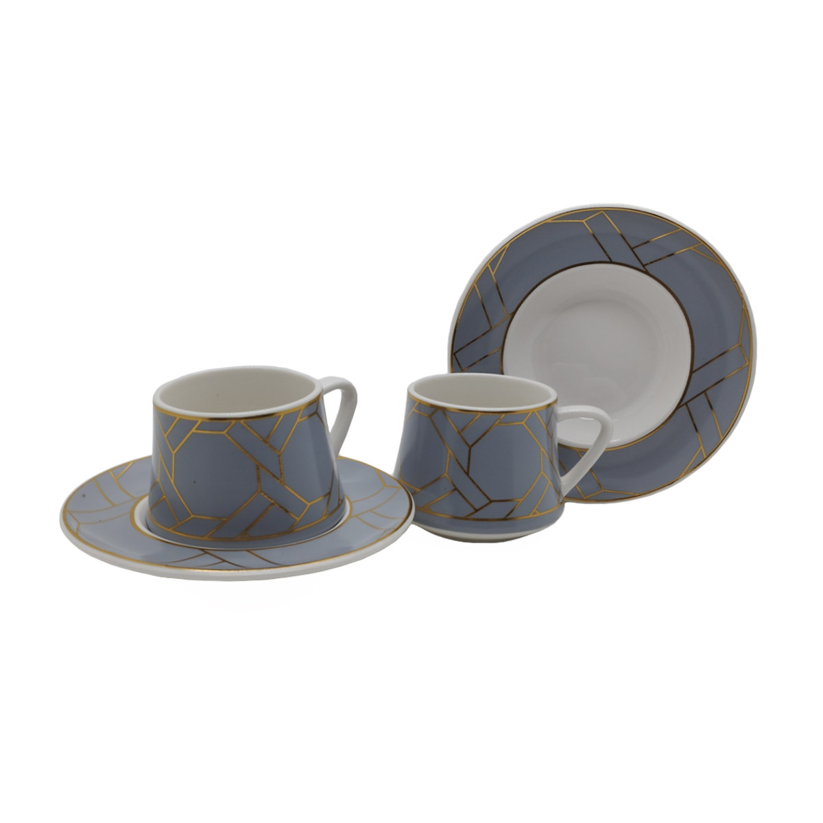 JUEGO LL010-1 DE TAZA DE CAFE 6 TAZAS 6 PLATOS COFFEE 12 PCS