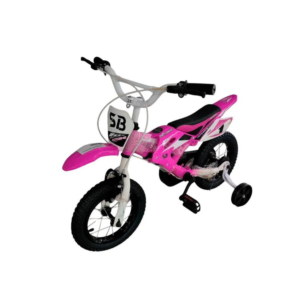 BICICLETA SPPLY BM001 RIN 12 BMX MOTOBIKE BLANCO/MORADO