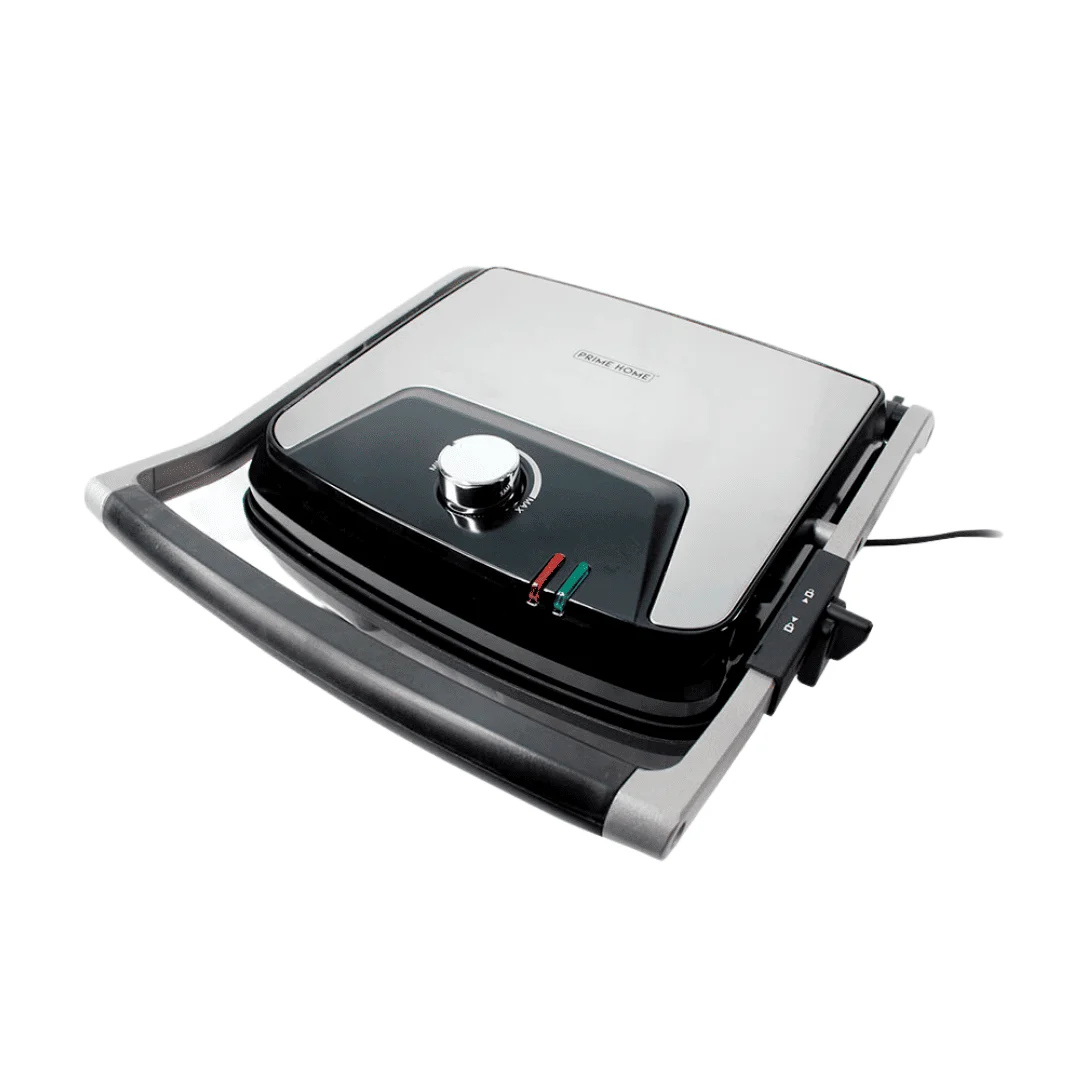 SANDW GRILL/PANINI PRIME HOME GRP1800SS SUPERFICIE ACERO INOX 30X29 CM 1500W