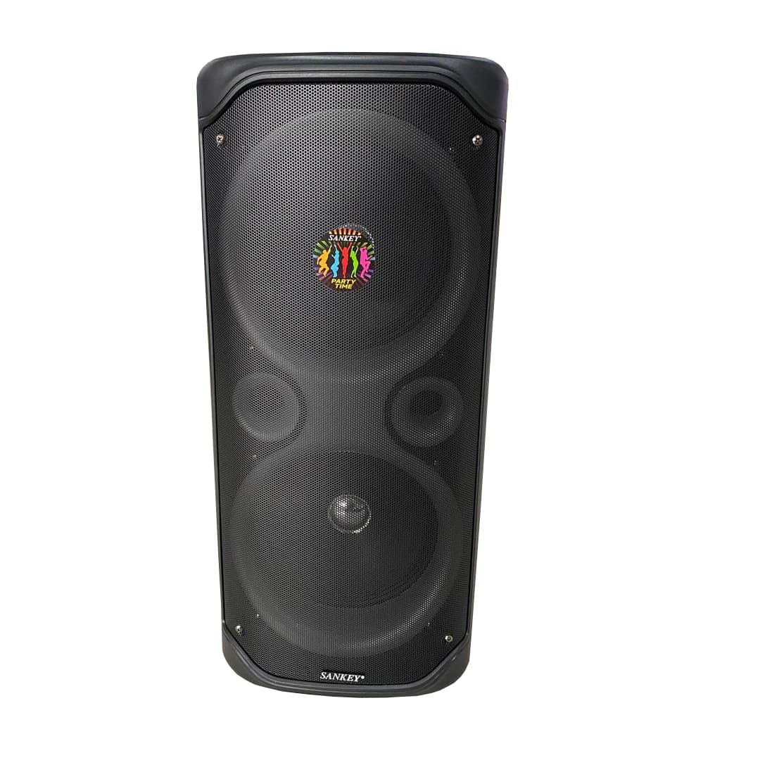 CORNETA SANKEY X 2 RECARGABLE 8¨ PA 8DCC45M BT/USB/FM/LED/ KARAOKE 20W