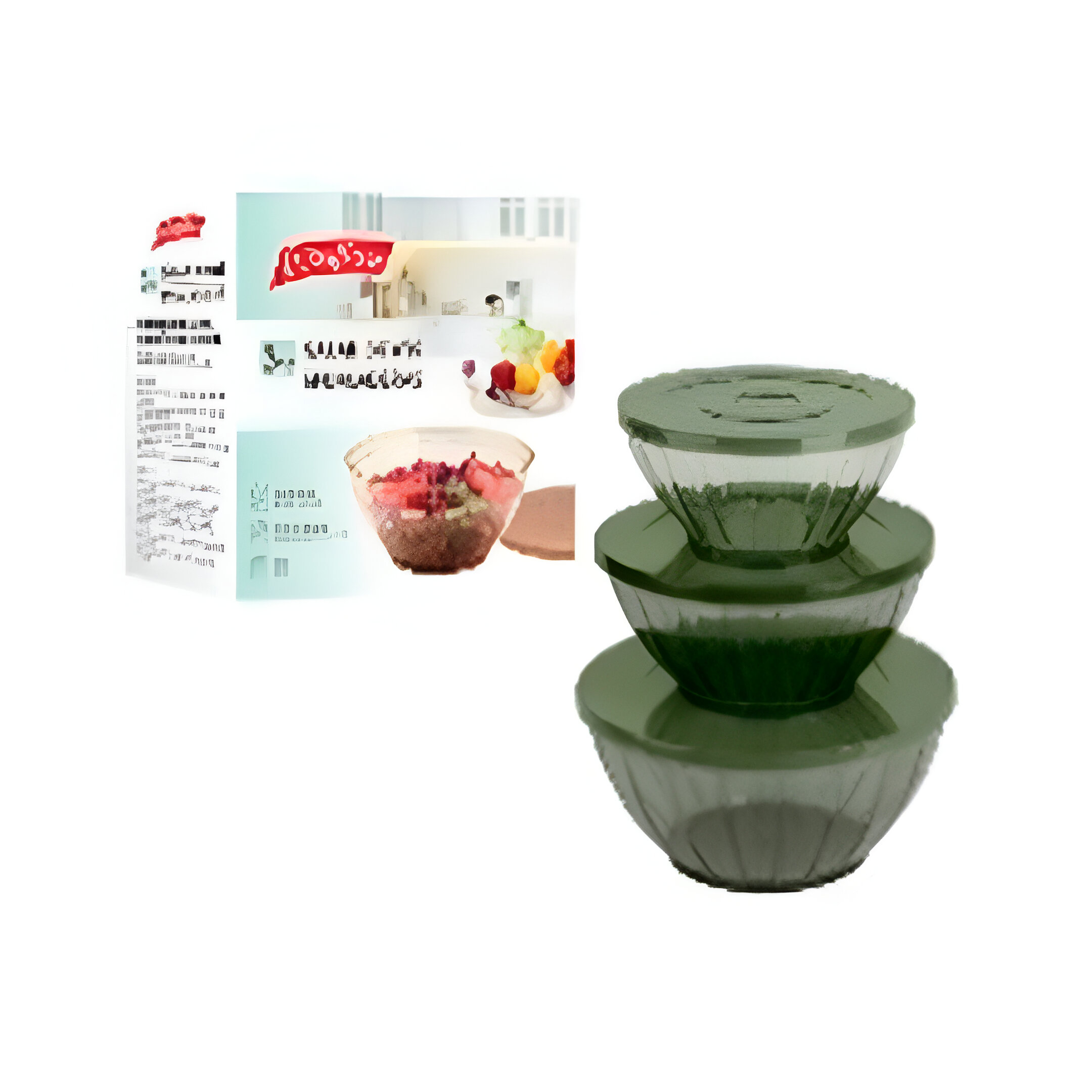 ENSALADERA 3PZAS 1500/2500/3500ML 723-05563 VERDE