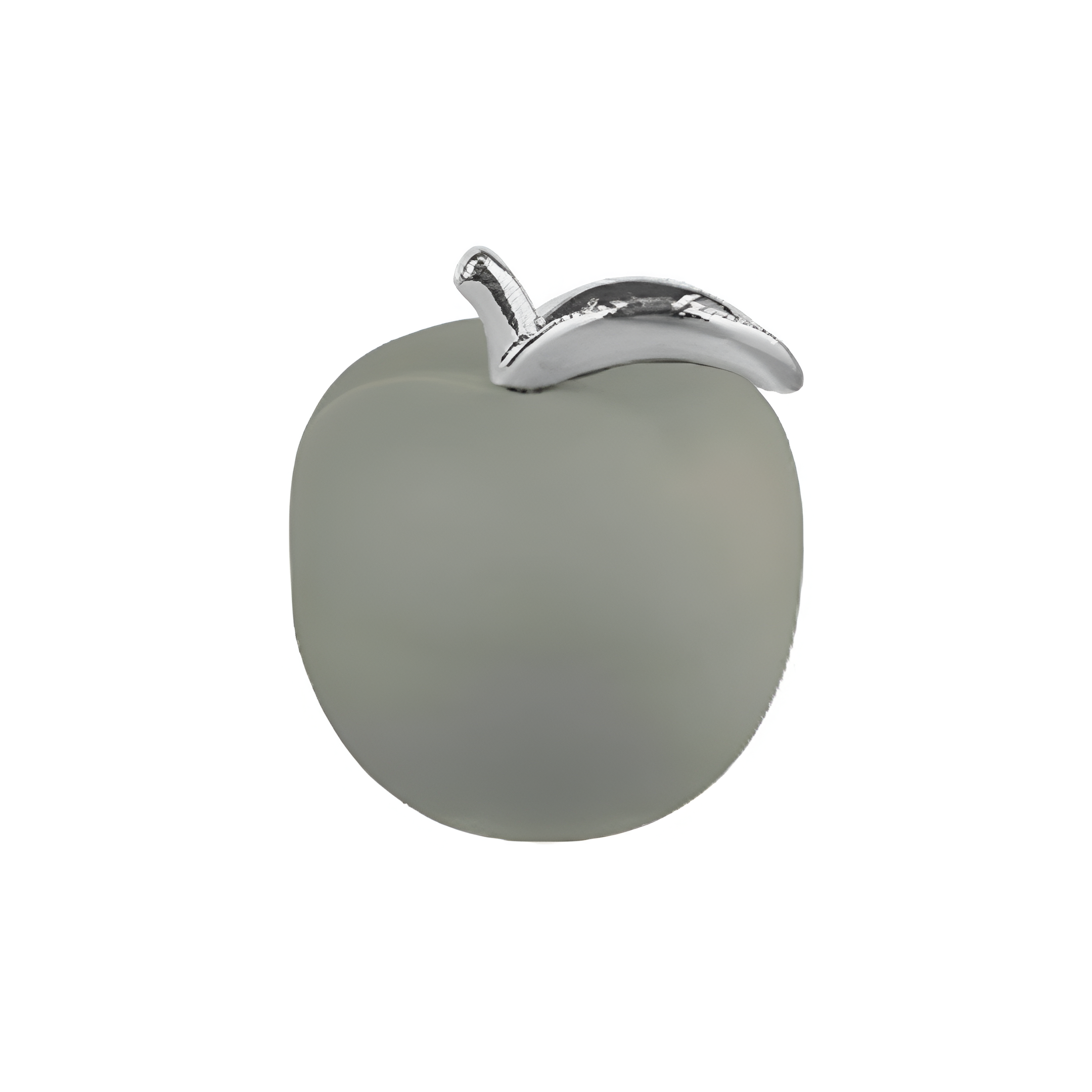 ADORNO MANZANA 12X13.5CM 704-2403578 CREMA/PLATEADO