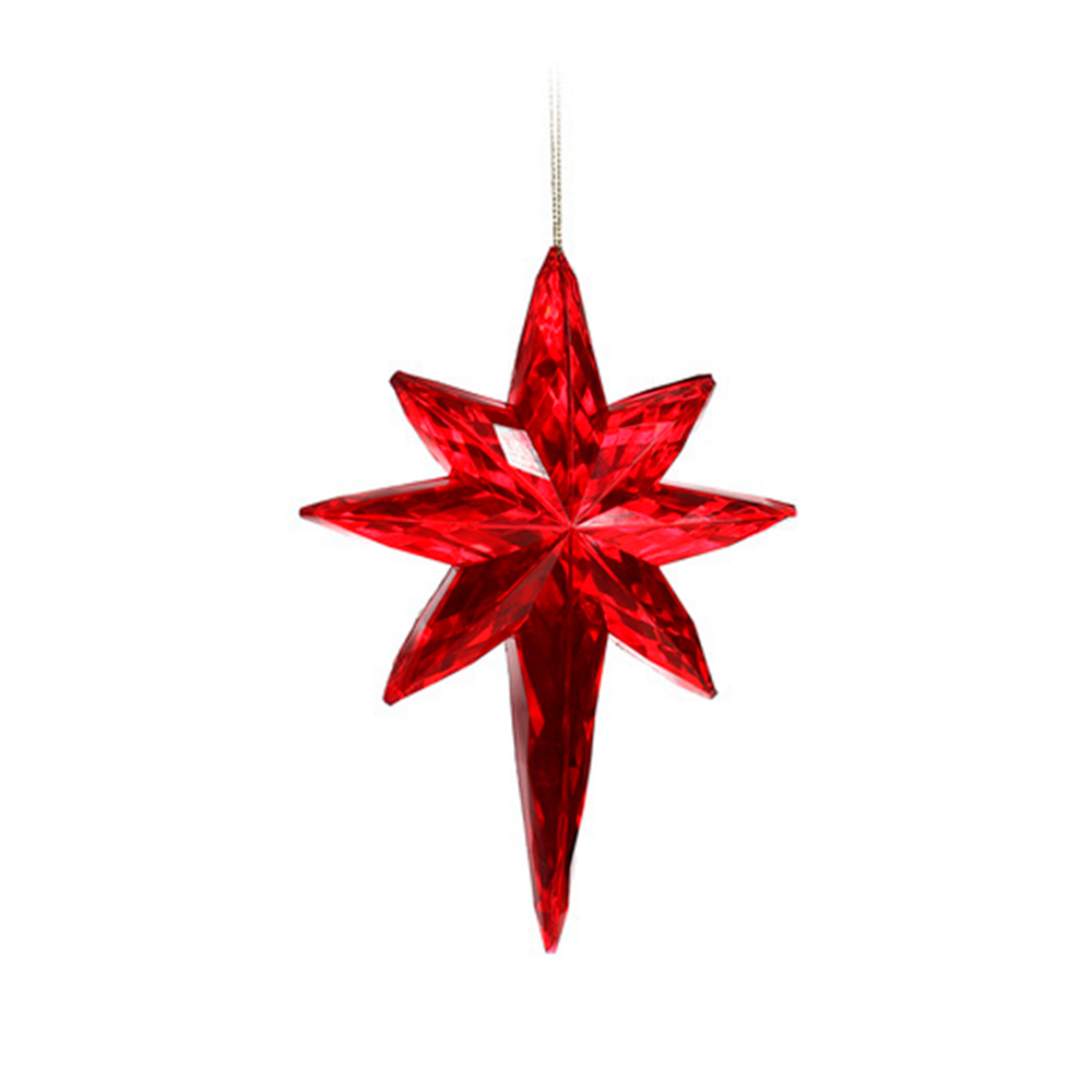 ADORNO OCTAGRAMA 20CM  (831-2787-711702R) ROJO